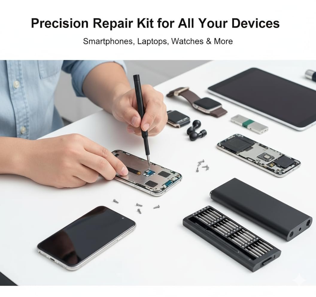 6024 24 in 1 Mini Screwdriver Set with Case, Magnetic Precision Repair Tool Kit for Electronics, Phone, Laptop, and Small Devices - Image 4