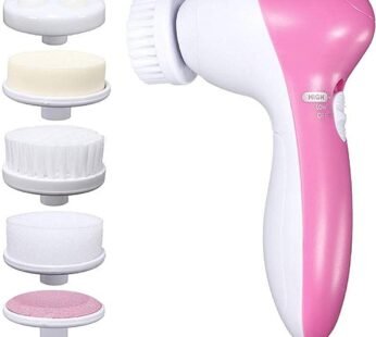 AE-8782 Inditradition Battery Powered 5-In-1 Smoothing Body Face Beauty Care Facial Massager, White
