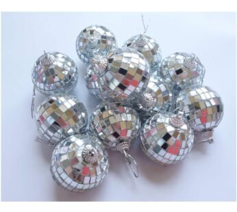R -127 ( 6 pcs ) Silver Decorations Plastic Reflection bolls