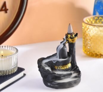 10010 Smoke Fountain Shivling Idol with 8 Pc Backflow Incense Cones Sticks