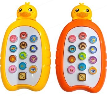 11175  Animal Musical Phone Toy with Light-Up Keys, Sound Effects, Children’s Songs, Educational Learning Toy for Kids 1Pc {Duck – Random Colour}