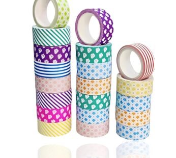 11310 {10 Pcs} Paper Tape Rolls for Decorative Gift Peking {Multicolor}