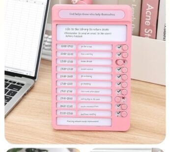 618 Habit Tracker Daily Planner Board for Kids & Adults | Reusable To-Do List Chore Chart with 15 Detachable Cards, Weekly Record & Motivation Paper
