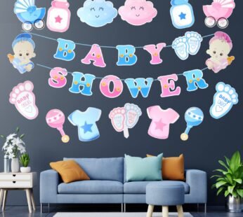 9050 Baby Shower Paper Decoration Set Of 17 pcs