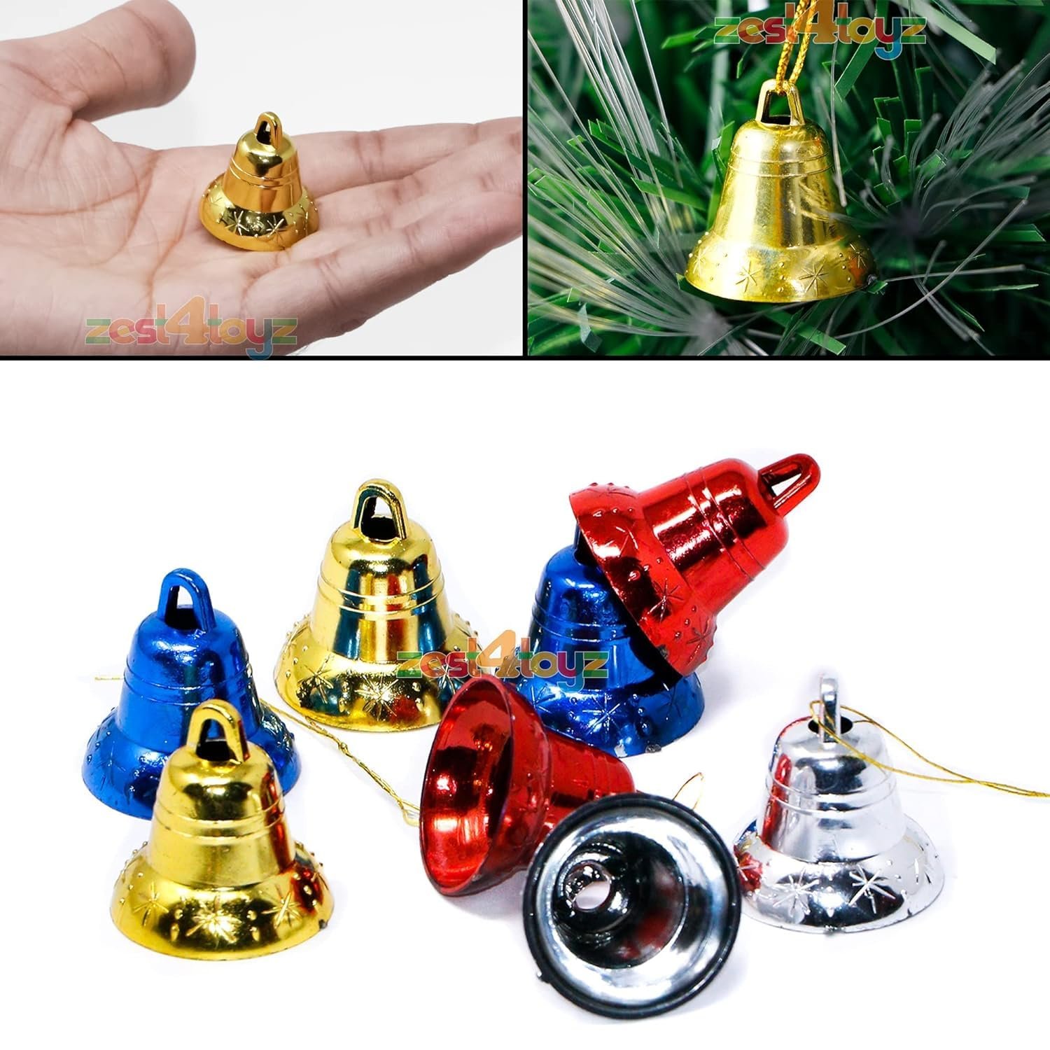 7079 Christmas Tree Decorations 10 Hanging Bells