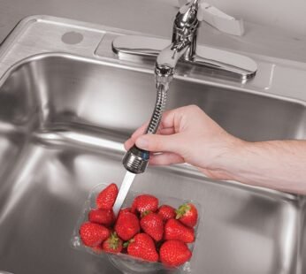 11298 Steel Turbo Flex 360 Flexible 6 Faucet Sprayer Extension Jet Stream/Water Saving Faucet (Silver)