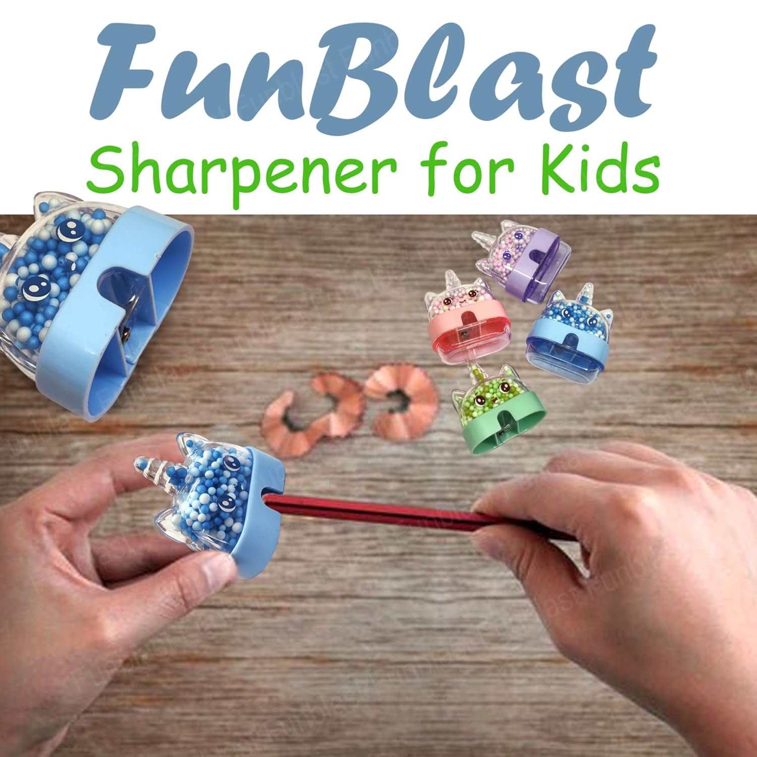 5856 Kawaii Sharpener for Pencil Sharpener for Kid {Multicolor} - Image 5