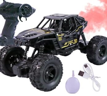 ITW-2036 Rechargeable Rock Crawler Monster RC Truck with Booster Spray Function All Terrain Stunt Racing Indoor Outdoor Toy Car – Black