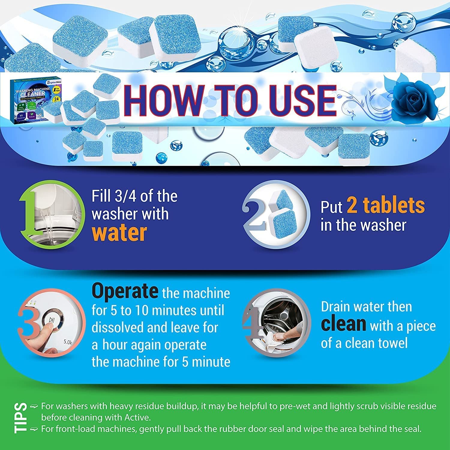 9357 Washing Machine Cleaning 12 pcs Tablet - Image 4