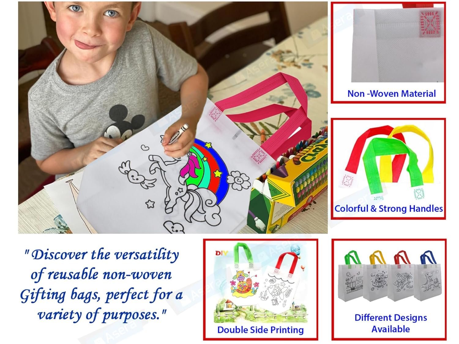 1284 (12 pcs) Reusable Coloring Bag - Image 4