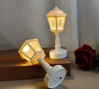 11162 Vintage Style Table Lamp, Decorative LED Lantern Light, Wight Colour {5 inch}