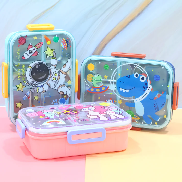 3532 Lunch box with 3 inner grid 710 ml Random - Image 7