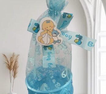 20047 Baby shower 12Pcs Organza baby shower candy bags