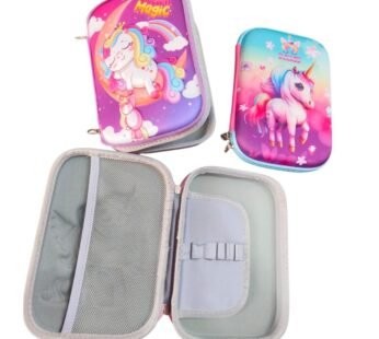 10259 – 3D Unicorn Big Pencil Pouch Size 20 Cm × 15 Cm