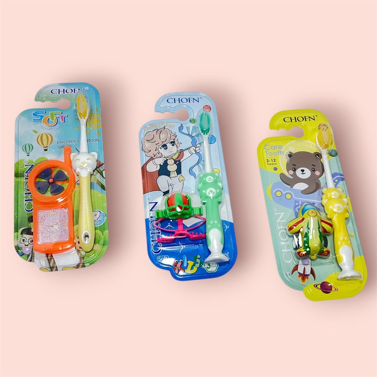588 Cute Toothbrush with mini Toy | Soft Bristles Toothbrush For 3-6 Years Old Children - Image 3