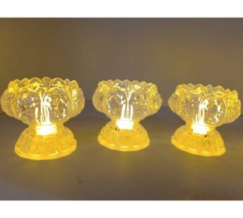 KT-C148 Candle Light Yellow Lotus Lamp Tea Lights Household  Lights  Front Light Lotus Candle Holder Tealights Candle Lamp Desktop Light