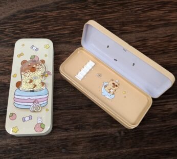 B-783 Metal Pencil Case Box – Double Compartment  for Kids