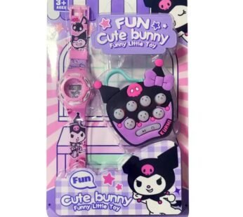 20041 cartoon electronic watch, children’s pocket mini whack-a-mole game machine, little girl toy watch set