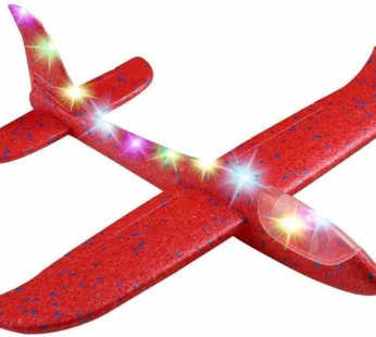 20132 Foam Plane With Light – Large Throwing Glider With Dual Flight Mode for Children 3 to 8 Years Old {Multicolor}