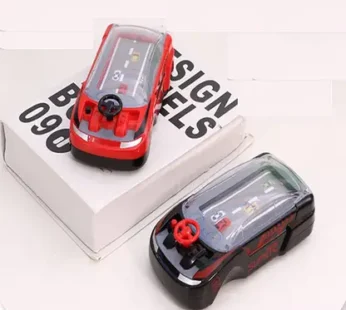 470 Hand-Held Portable Car Adventure Game Machine Speed, Children’s Toy Manual Puzzle Simulation Racing Machine Steering Wheel ( Colour Red and Black )