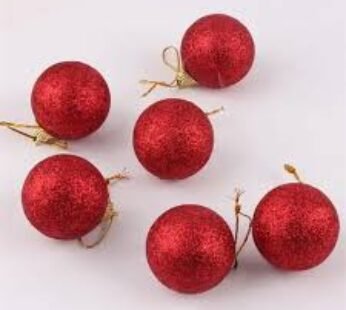 7076 Christmas 6 pcs Ball Ornaments