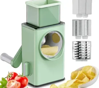 10842 Manual Vegetable Grater for Kitchen, Multifunctional Rotary Drum Vegetables Cutter Grater & Slicer
