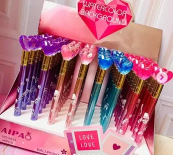 10075 (6 pcs ) Blue Ink Dimond Gel Pens