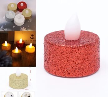 11161 Flameless LED Tea Lights Candles, Battery Operated LED Tea Lights, Gold Glitter Flickering Fake LED Tea Lights, Small Electric Fake Tea Candle Realistics for Wedding Centerpieces
