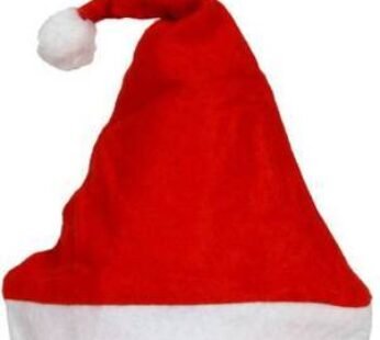 7083 (12 pcs) Adult & Kids Comfortable Soft Free Size Santa Clause Hat Cap