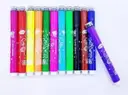 ZS-208 12 Color Stamp Markers - Marker Pens With Cute Stamp, Dual Tips Art & Craft Color Stamp Markers Nib Sketch Pens - Image 2