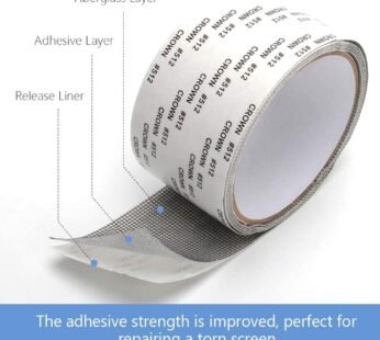 201600 Mosquito Net Patch Repair Tape Self-Adhesive Color Black, Size -2 Meter X 50 MM (Pack of 1), Door Net