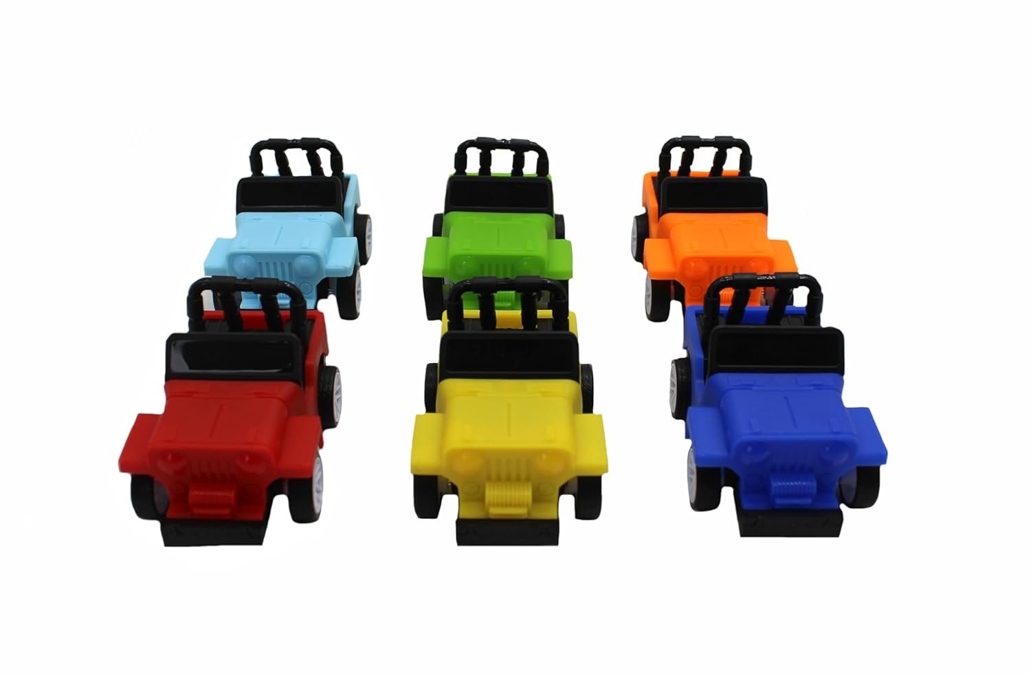 LM-629 {Set of 6} Pull Back SUV Car Toys , Off-Road Jeep & Racer Vehicle Lightweight High-Speed Plastic Body (Multicolor) - Image 6