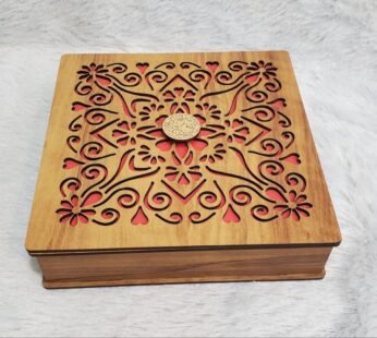 1700 7 Inch Wooden Dry Fruit Box, Box Capacity: 500 gms