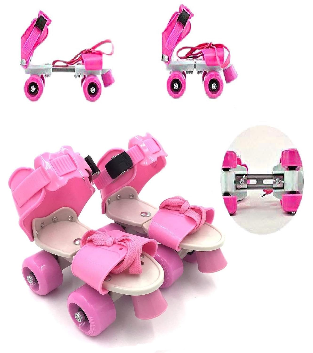 10549 Roller Shoes Roller Skates Shoes Girls Boys Wheel Shoes Kids Wheel ... Scale Sports Adjustable Quad Roller Skates for Kids (Multi colour) - Image 2