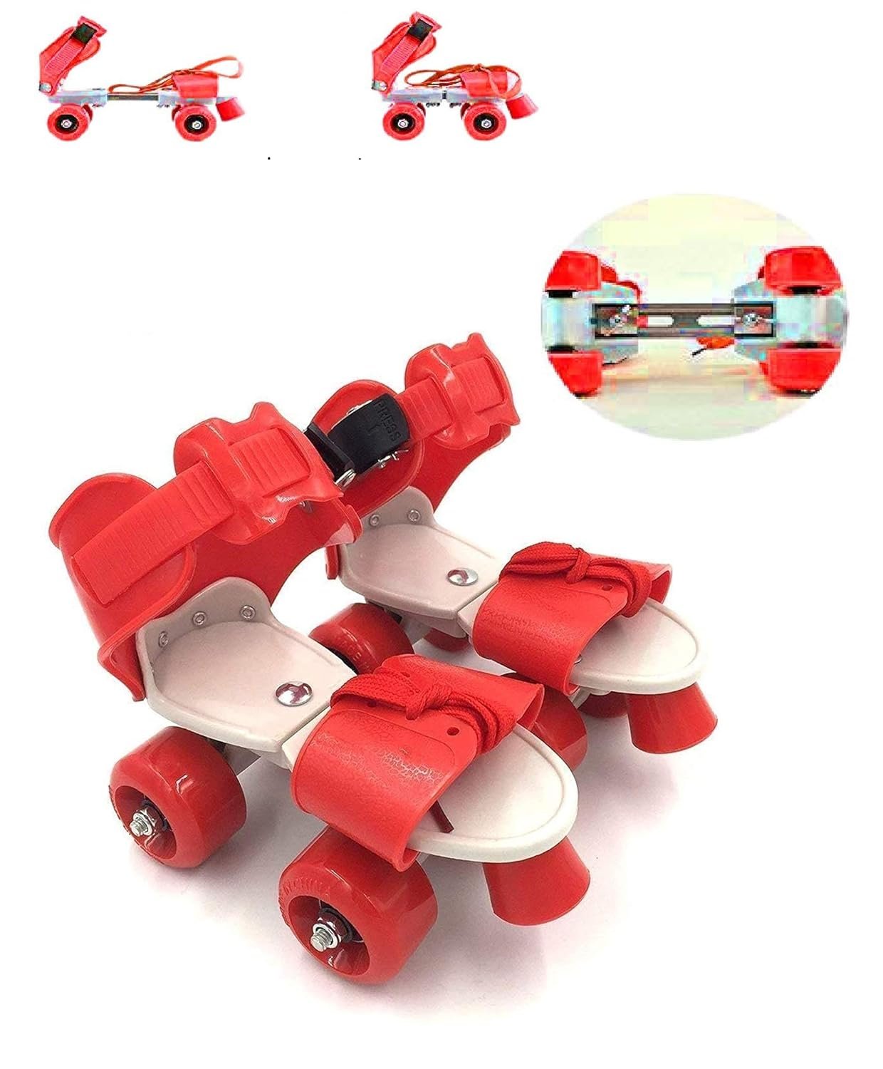 10549 Roller Shoes Roller Skates Shoes Girls Boys Wheel Shoes Kids Wheel ... Scale Sports Adjustable Quad Roller Skates for Kids (Multi colour)