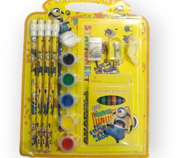 HBC-188618 Stationary kit with 4 pencil Eraser sharpener cap crayons or Drawing book